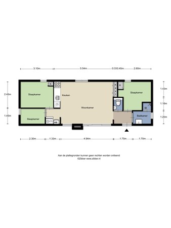 Floorplan - Nieuwesluisweg 1A1052, 4511 RG Breskens